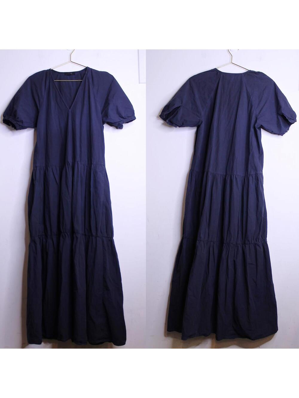 COS Black Cotton Peasant Cottagecore Maxi Dress- 4
